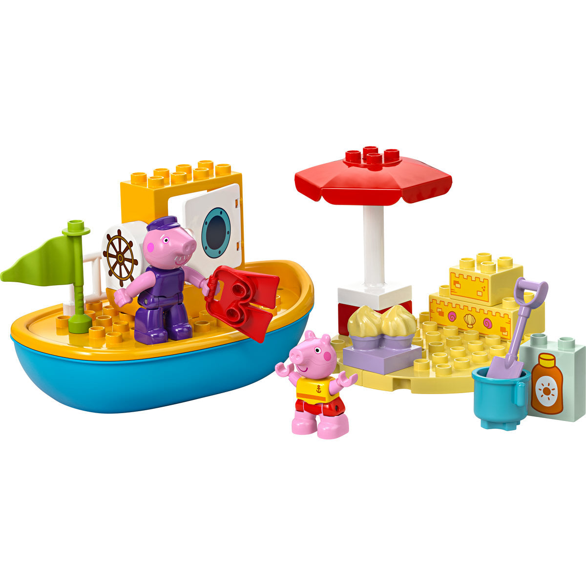 LEGO® DUPLO® - Excursia cu barca a Purcelusei Peppa 10432, 23 piese