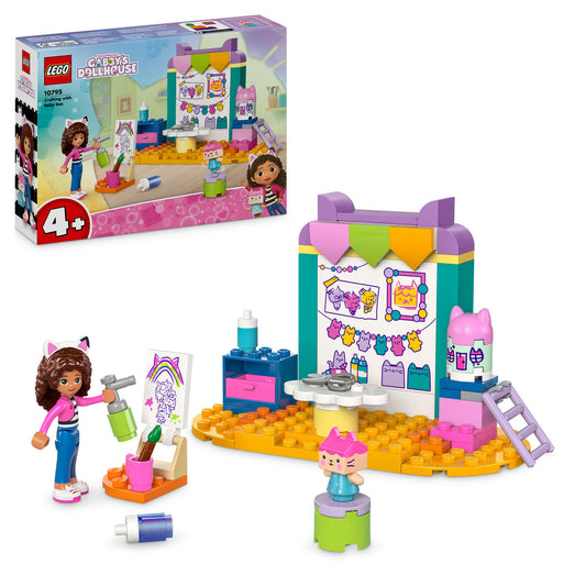 LEGO® Gabby's Dollhouse - Creatii mestesugite cu Bebe Cutiuta 10795, 60 piese