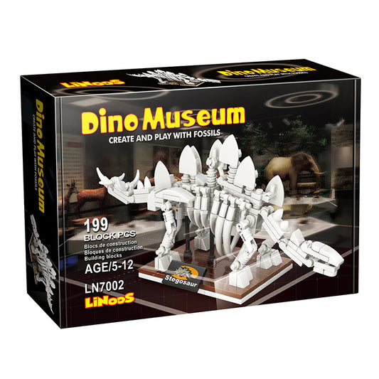 Blocuri de constructie fosile, Muzeul Dino, Stegosaurus, 199 piese