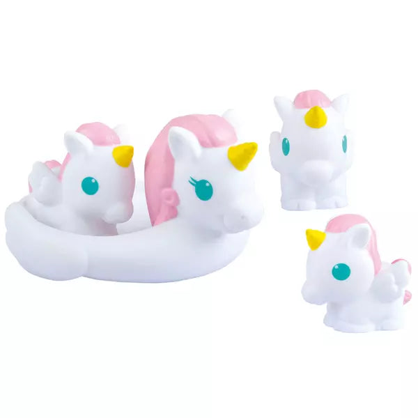 Set 4 jucarii pentru baie Familia de unicorni