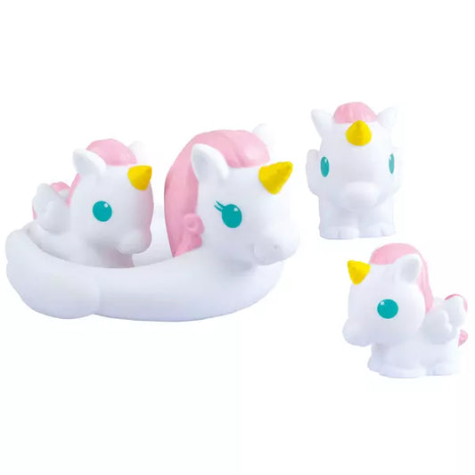 Set 4 jucarii pentru baie Familia de unicorni
