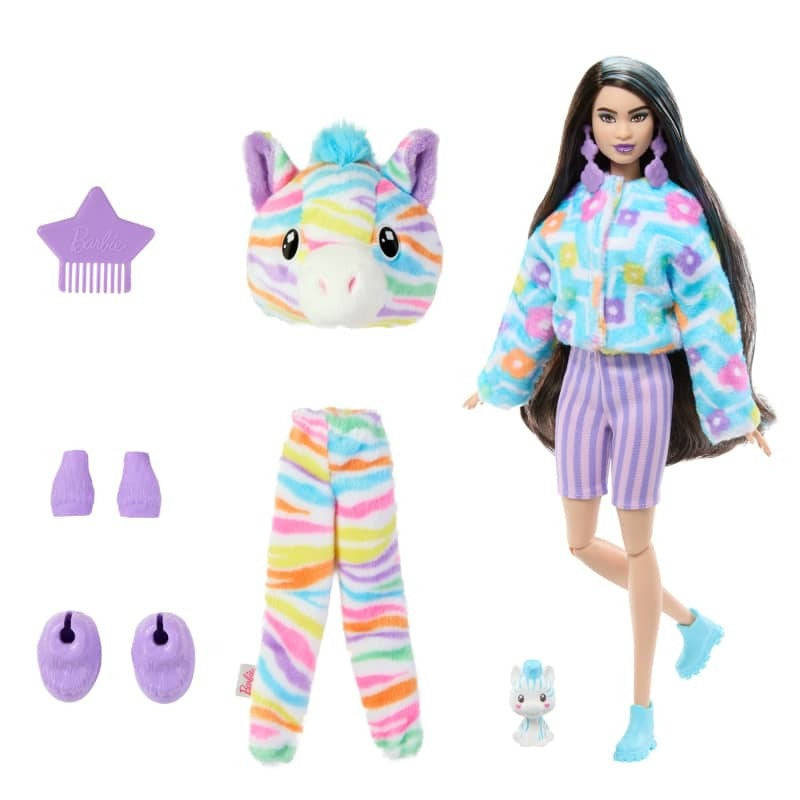 Papusa Surpriza - Barbie Cutie Reveal, Zebra