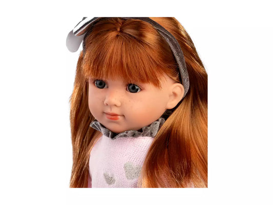 Papusa Llorens, Nicole, cu par roscat, 35 cm