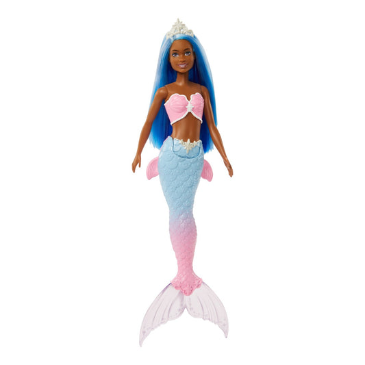 Papusa Barbie Dreamtopia - sirena cu par albastru si coada albastra
