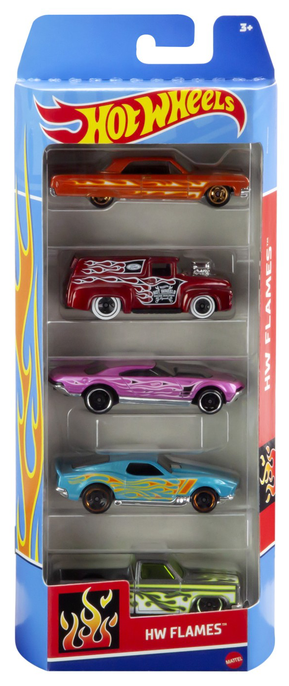 Masinute Hot Wheels 5 buc. - Flames