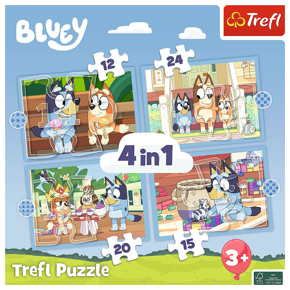 Puzzle 4 in 1 - Lumea lui Bluey