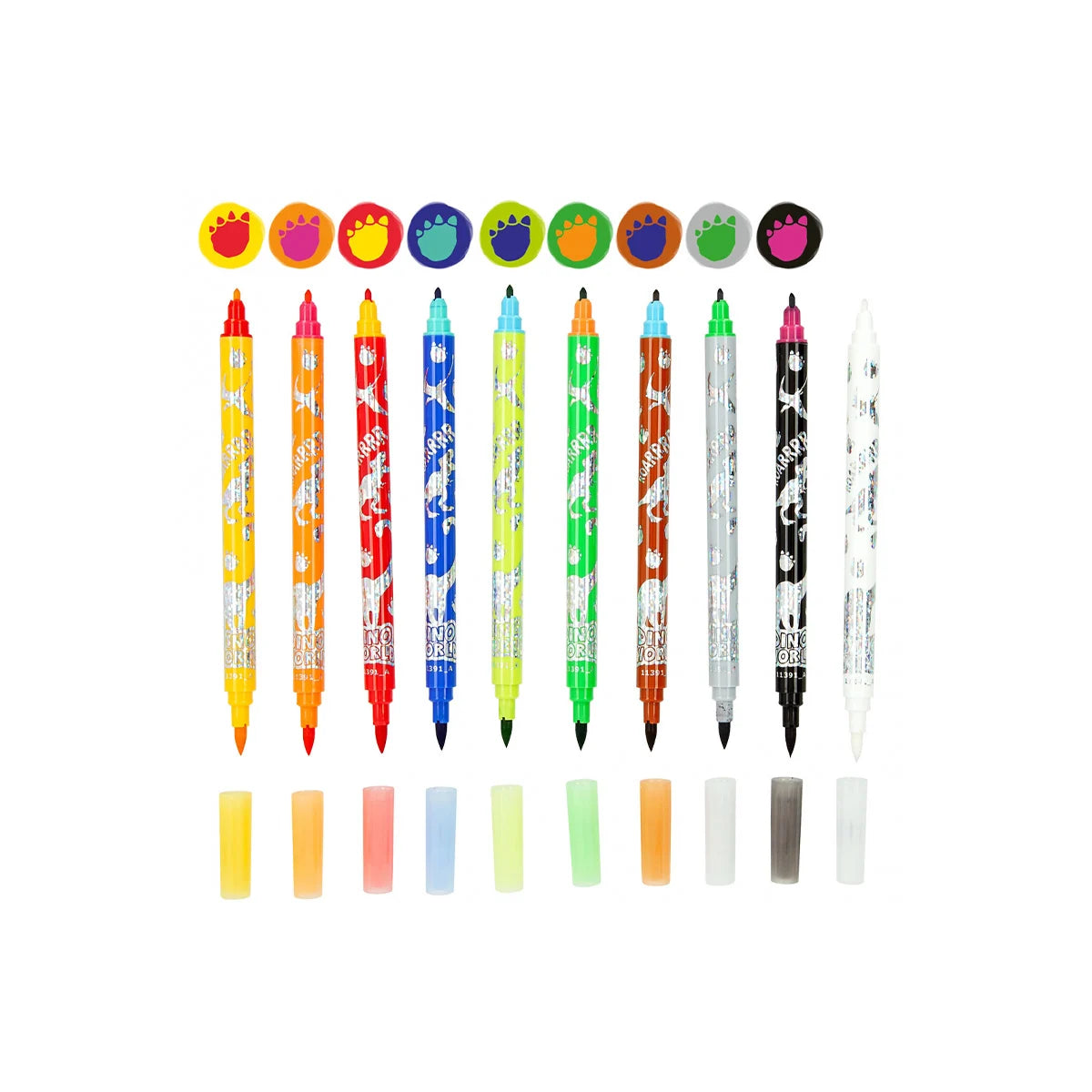 Dino World Magic Marker Set 9 buc