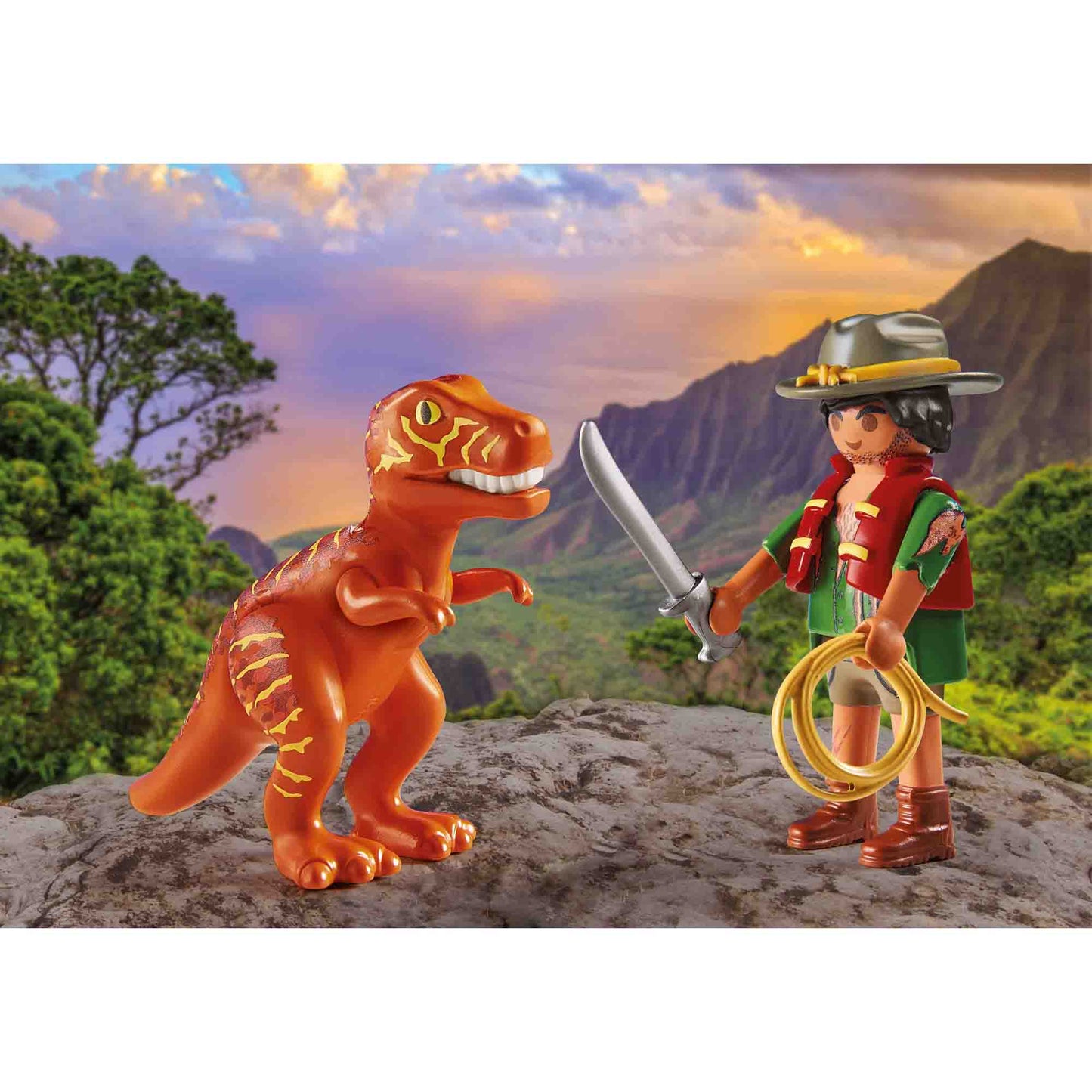 Set 2 Figurine Bandit Cu T Rex