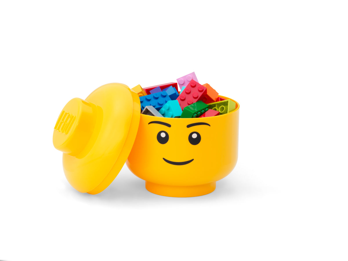 Mini Cutie Depozitare Cap Minifigurina LEGO (10,2x11,5cm) - Baiat
