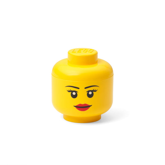Mini Cutie Depozitare Cap Minifigurina LEGO (10,2x11,5cm) - Fata