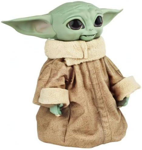Figurina interactiva Star Wars - Baby Yoda, Galactic Snackin’ Grogu, 23.5 cm