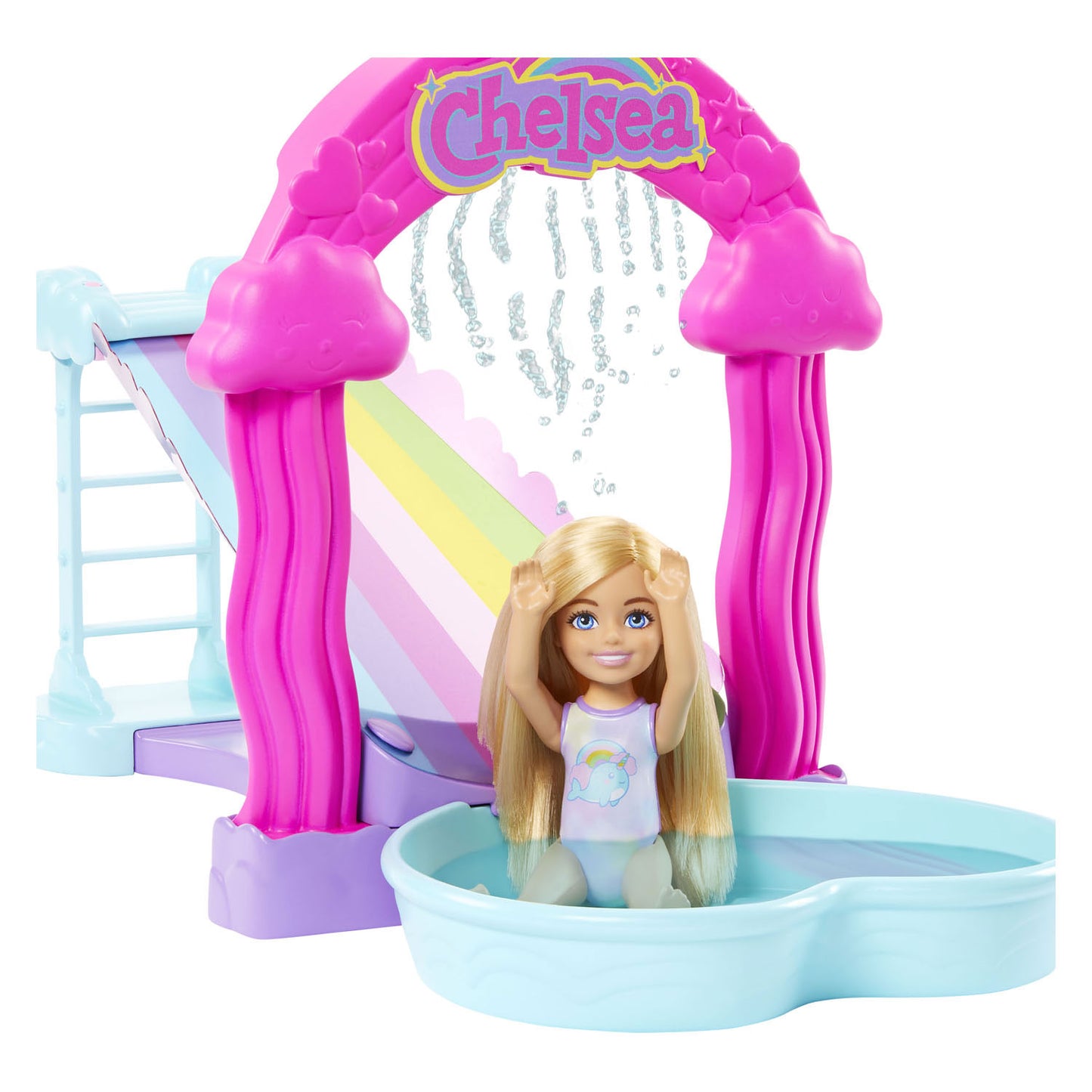 Set de joaca Barbie - Chelsea Rainbow Water Slide
