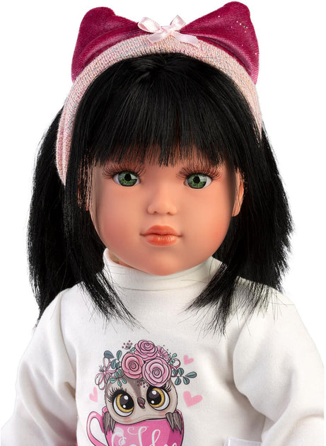 Papusa Llorens, Greta cu fustita fuchsia, 40 cm