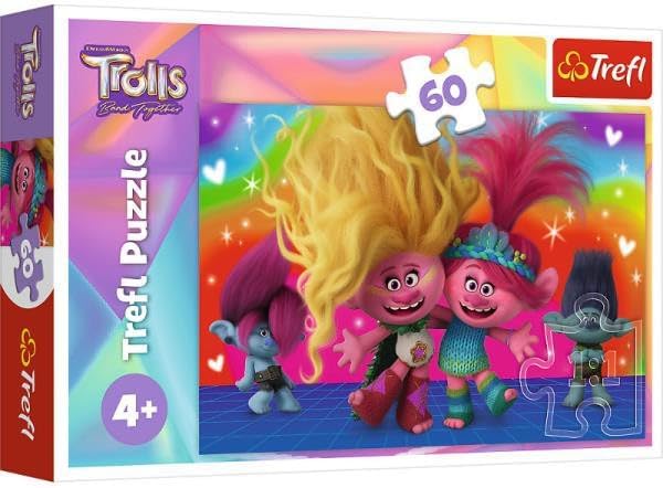 Puzzle 60 piese - Trolli prietenosi