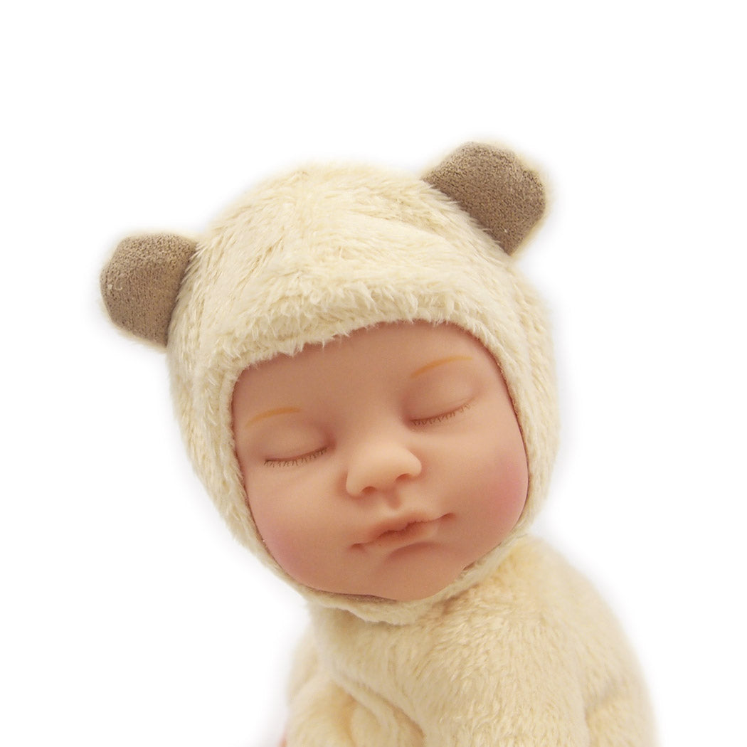 Papusa Anne Geddes - Pui de ursulet 23 cm - crem