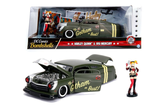 Macheta metalica 1:24 Mercury 1951 si Harley Quinn