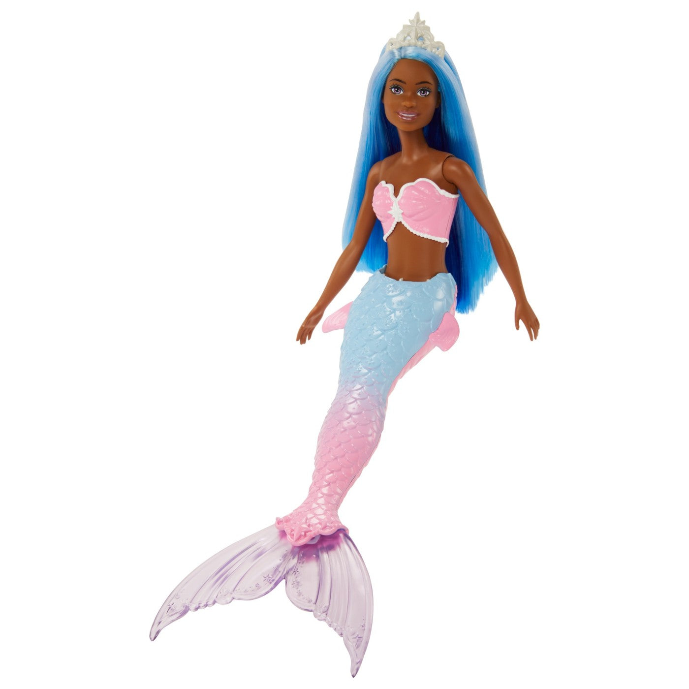Papusa Barbie Dreamtopia - sirena cu par albastru si coada albastra