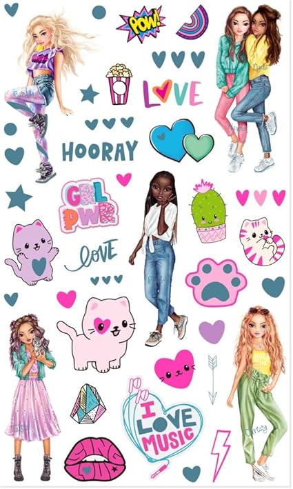 TOPModel Set Carte Colorat + 3 Pixuri Neon