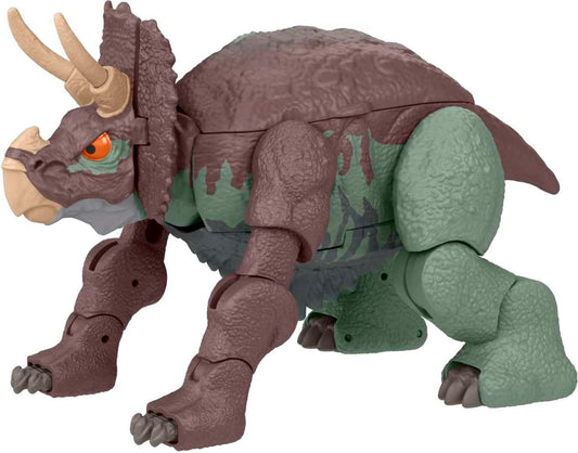 Figurina Jurassic Deluxe Transformator in Gigantosaurus si Nasutoceratops, 22 cm