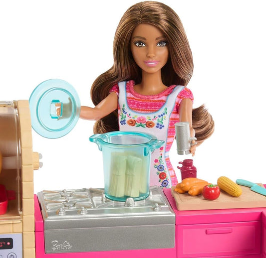Set papusa Barbie Teresa si bucatarie cu accesorii