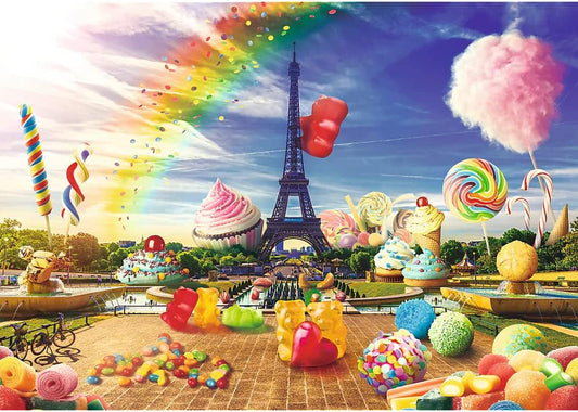 Puzzle 1000 piese - Funny Cities - Bomboane in Paris