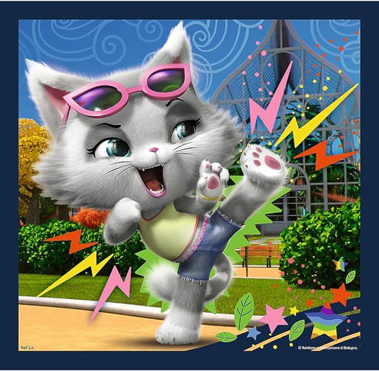 Puzzle 3 in 1 - Pisici dragalase - 44 Cats