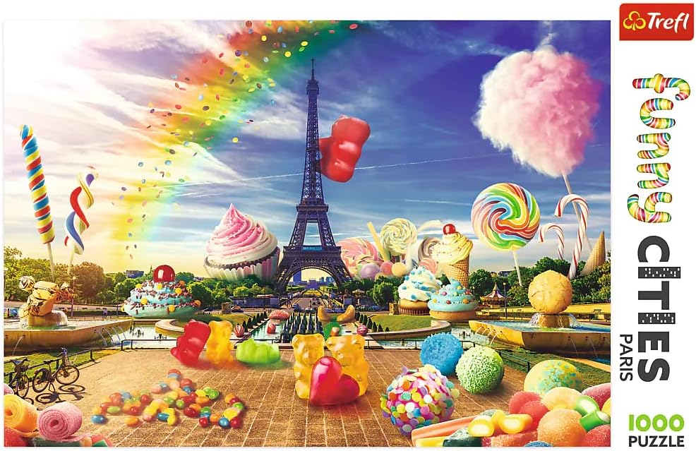 Puzzle 1000 piese - Funny Cities - Bomboane in Paris