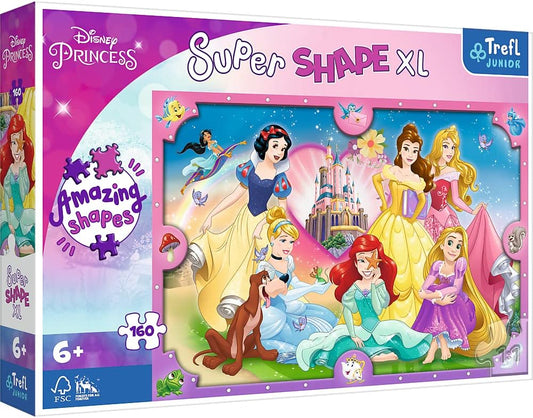 Puzzle 160 XL Super Shape - Lumea roza a printeselor Disney