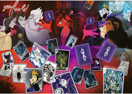 Puzzle 1000 piese - Disney Villains - "Only good cards"