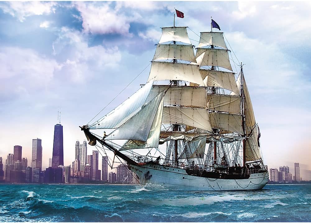 Puzzle 500 piese - Navigand spre Chicago