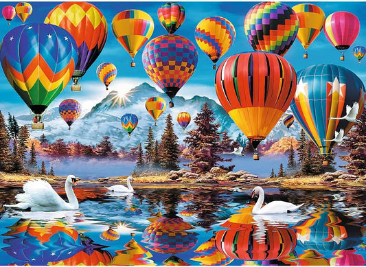 Puzzle lemn 1000 piese - Baloane colorate