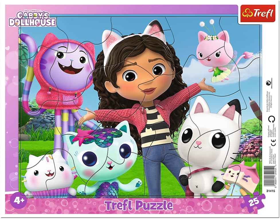 Puzzle plansa 25 piese - Faceti cunostinta cu Gabby