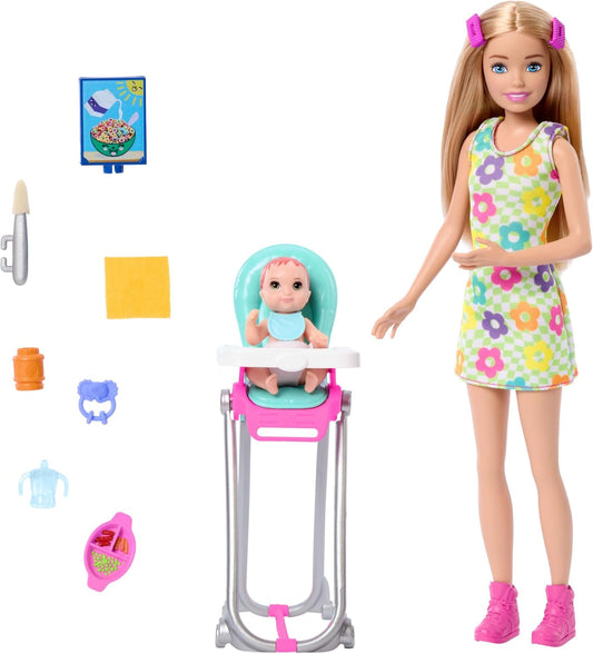 Papusa Barbie - Skipper babysitter cu accesorii