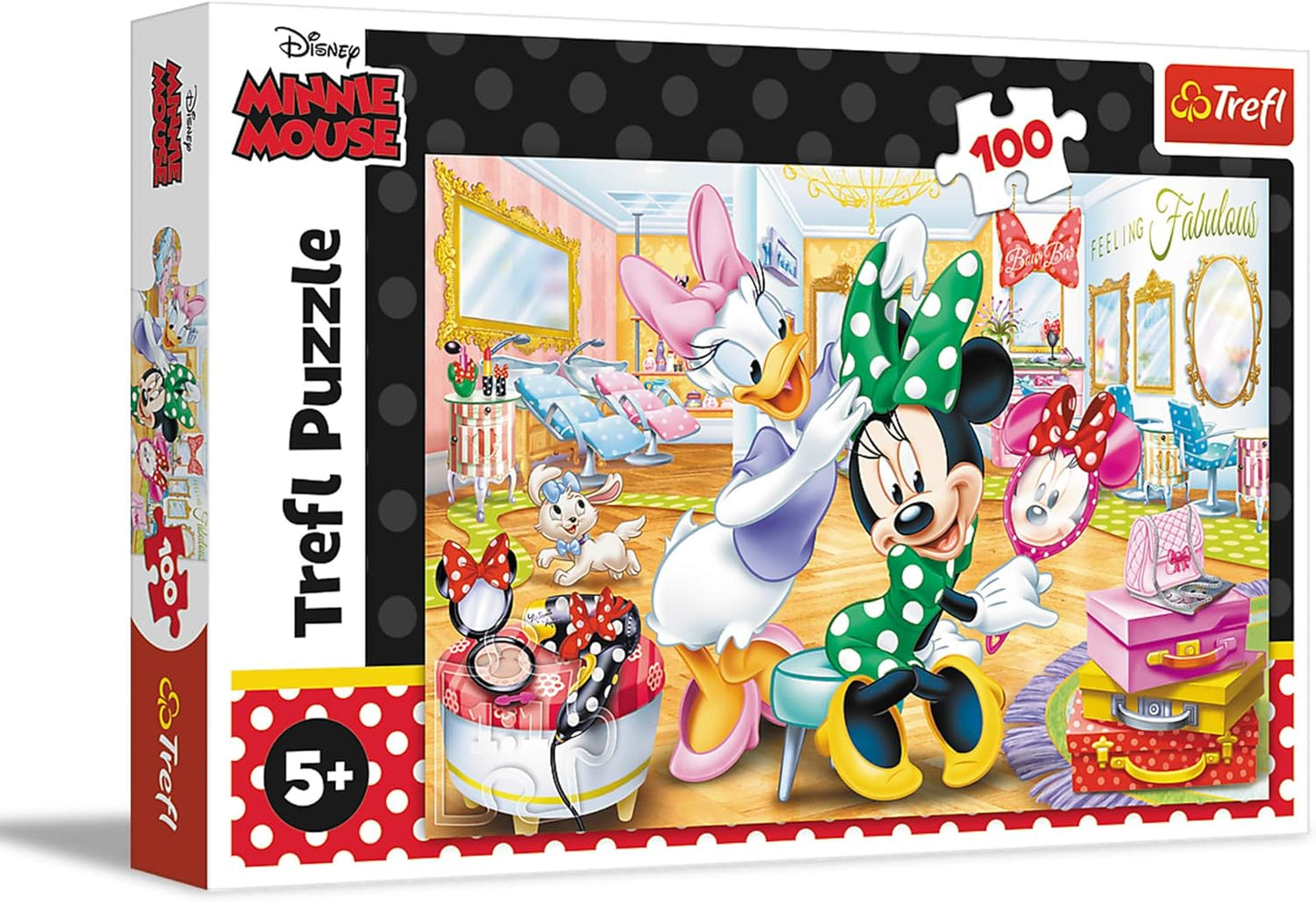Puzzle 100 piese - Minnie in Salonul de Infrumusetare
