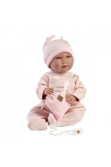 Papusa Llorens, Mimi, cu genta roz, cu sunete, 42 cm