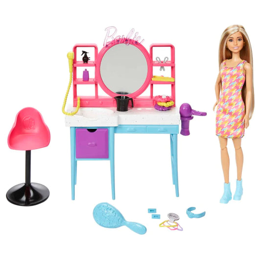 Papusa Barbie Totally Hair, Salon de coafura