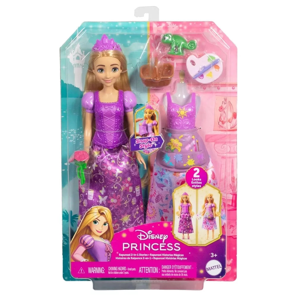 Papusa Disney Princess cu 2 tinute, 30 cm - Rapunzel