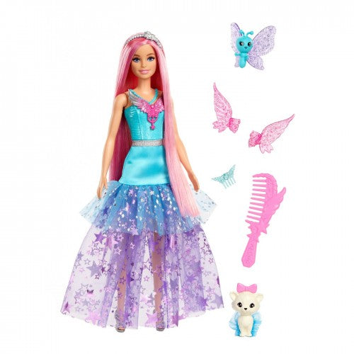 Papusa Barbie Magic - Zana cu rochie albastra