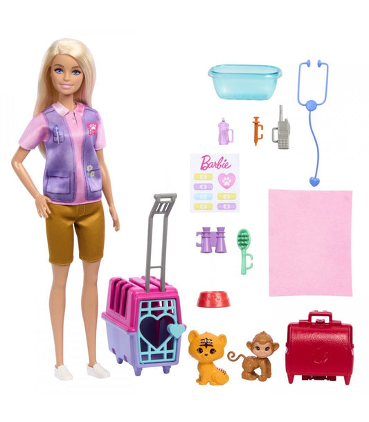 Papusa Barbie, animalute din jungla