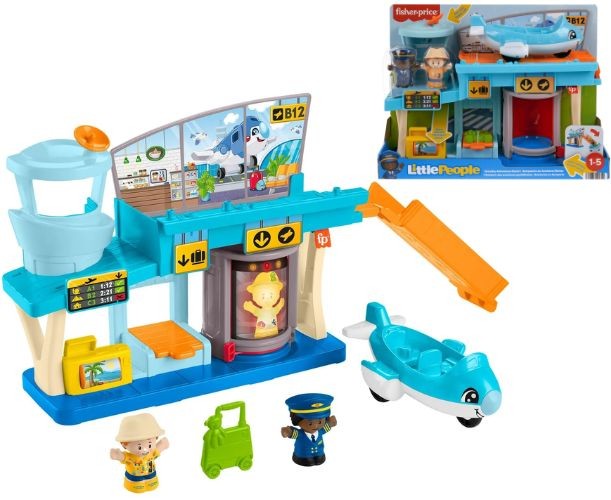 Fisher-price Little people Set Aeroport cu figurine
