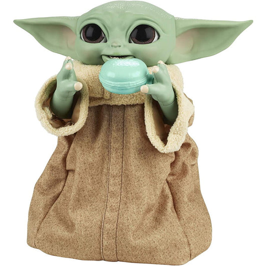 Figurina interactiva Star Wars - Baby Yoda, Galactic Snackin’ Grogu, 23.5 cm