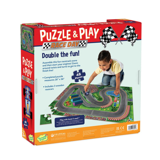 Joc 2 in 1, Puzzle and play, Masini de curse