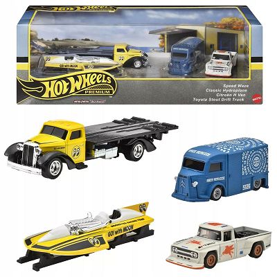 Hot Wheels Premium Collector Greddy Speed Waze, 4 Piese
