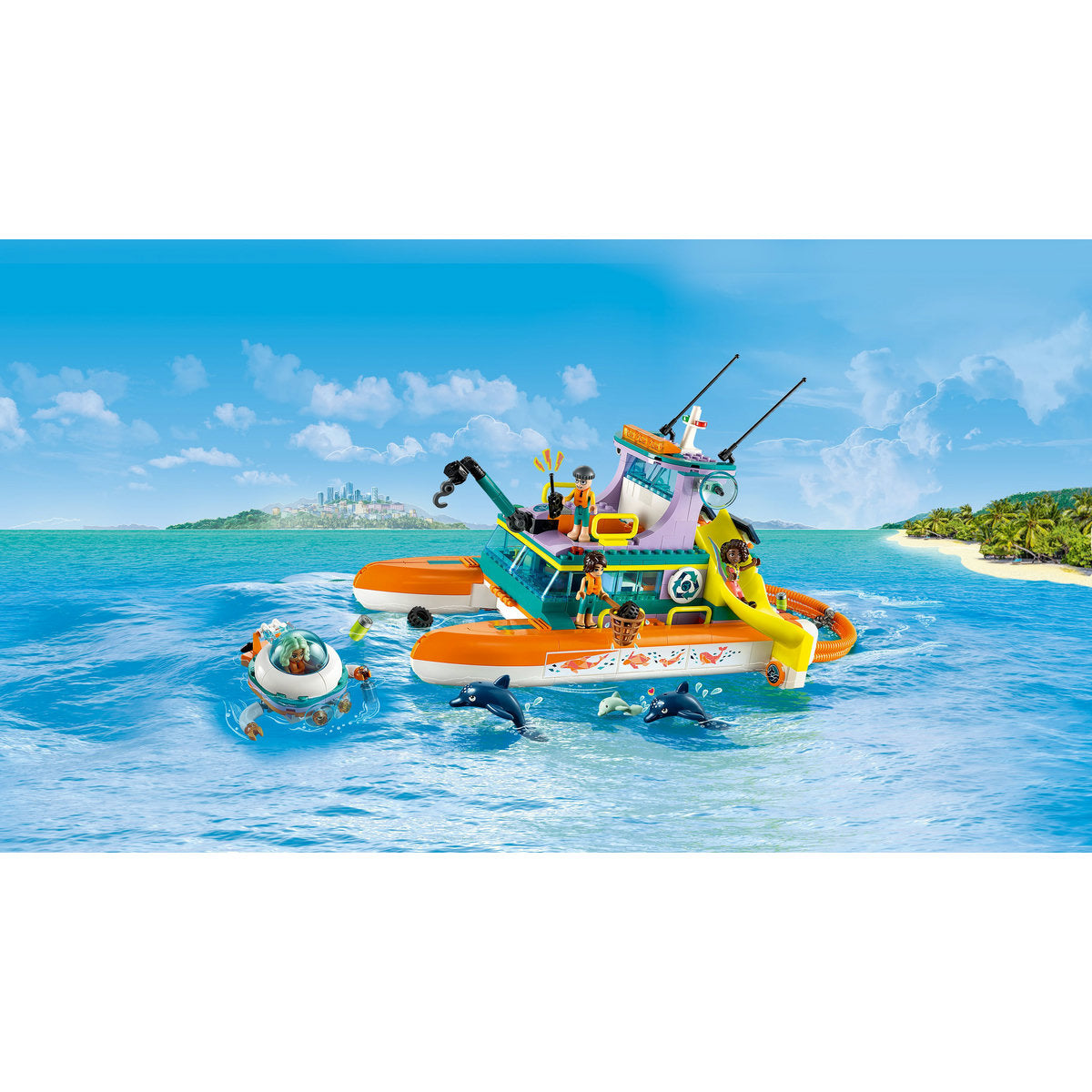 LEGO® Friends - Barca de salvare pe mare 41734, 717 piese