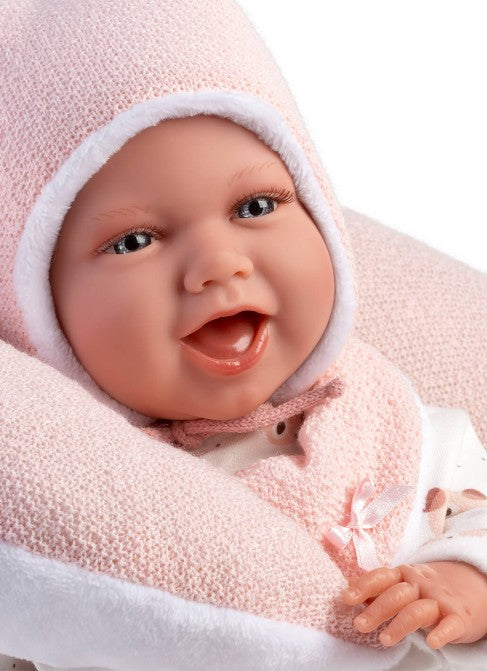 Papusa Llorens, Mimi, cu colac semiluna, cu sunete, 42 cm