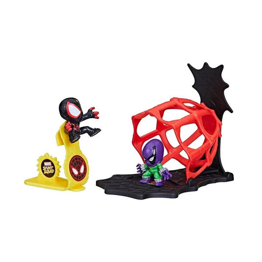 Set 2 figurine Marvel Stunt Squad - Miles Morales vs Prowler