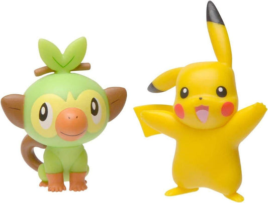Figurine Pokemon Battle - Grookey + Pikachu