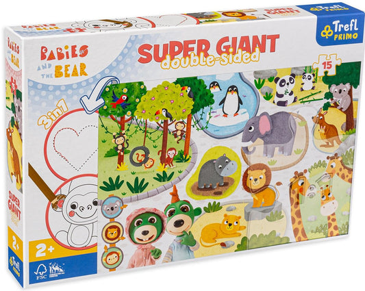 Puzzle 15 Super Giant - Babies and the Bear