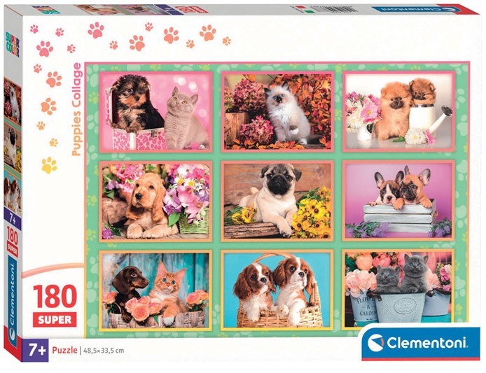 Puzzle 180 Piese - Pisicute Si Catelusi (Colaj)