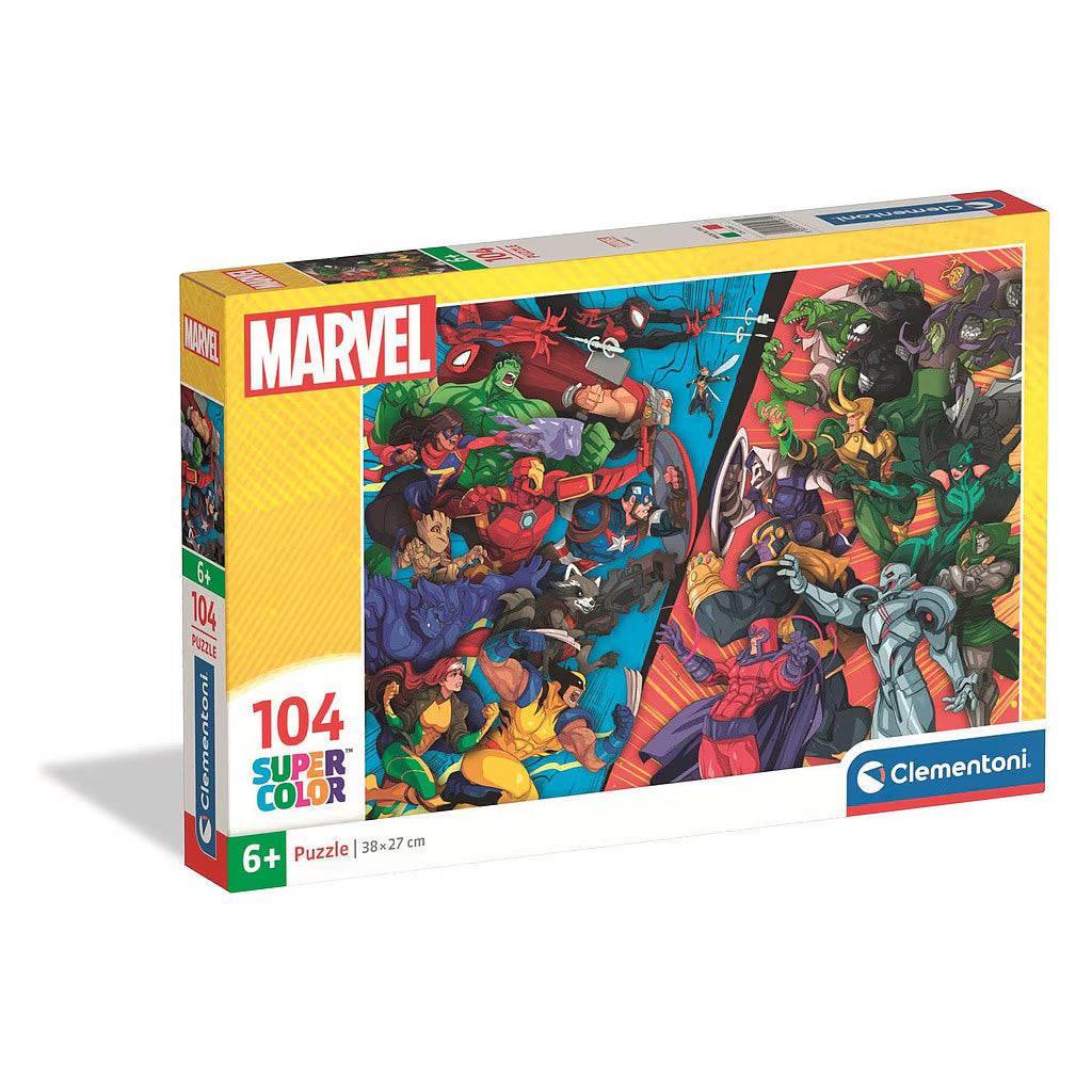 Puzzle Super 104 Piese - Marvel Heroes vs. Villains